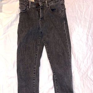 Levi’s Gray mile high denim jeans